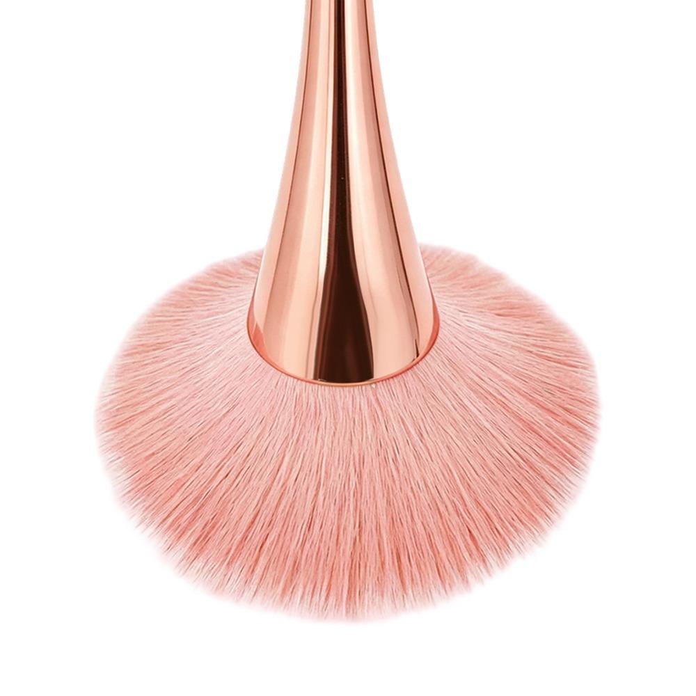 Ergonomic Comfort Handle Powder Remover Manicure Brush Acrylic Powder Leftover Quick Removal
