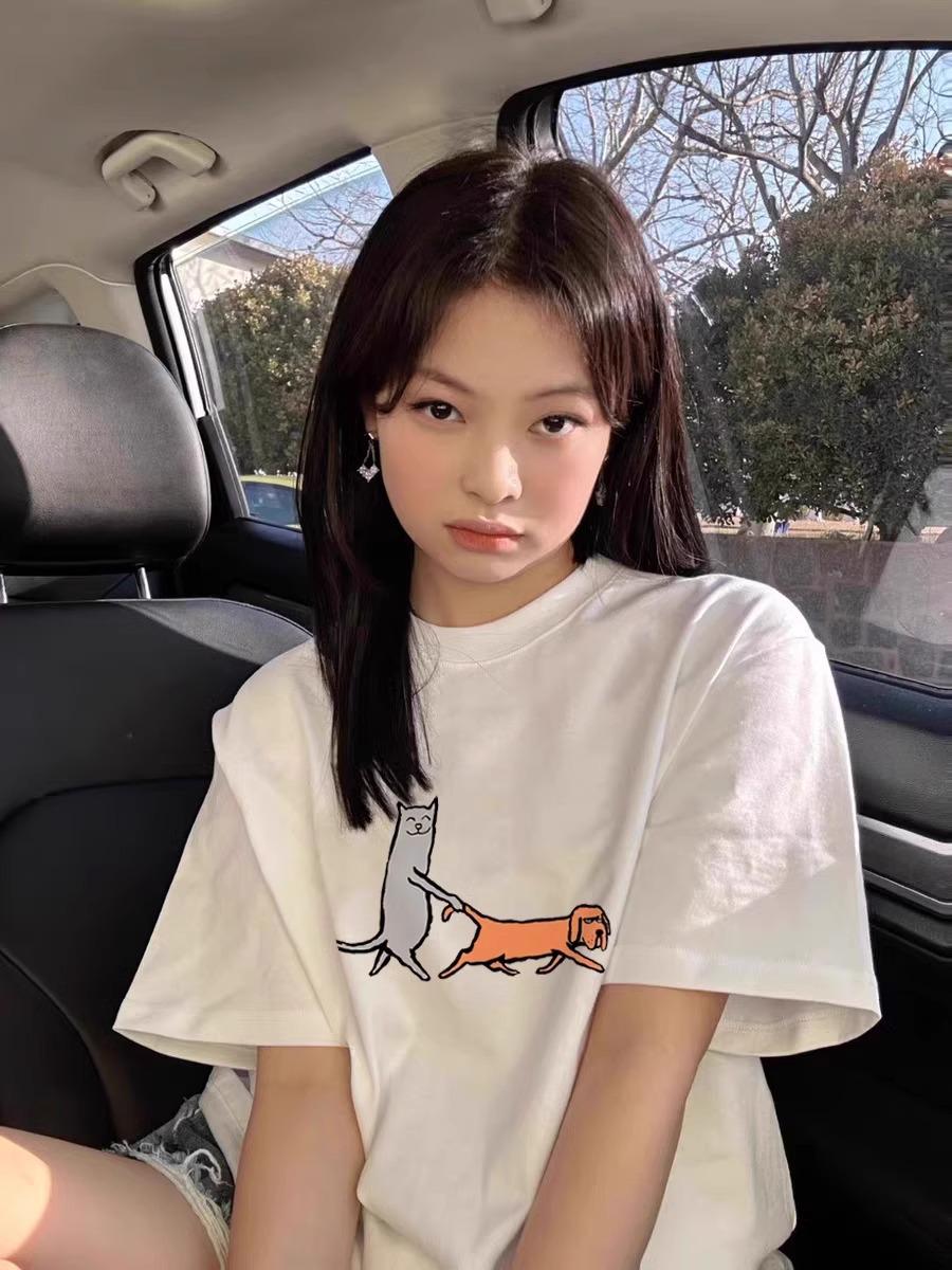 

Women s Summer 2025 Oversized White Cotton Half-Sleeve T-Shirt - American Style 3XL