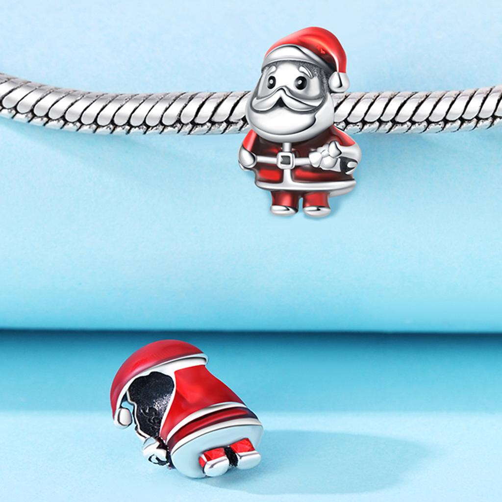 Kupfer Schneeflocke Weihnachtsbaum Skischuhe Charms Perlen Markenarmband Exquisite DIY Schmuckherstellung Damengeschenk