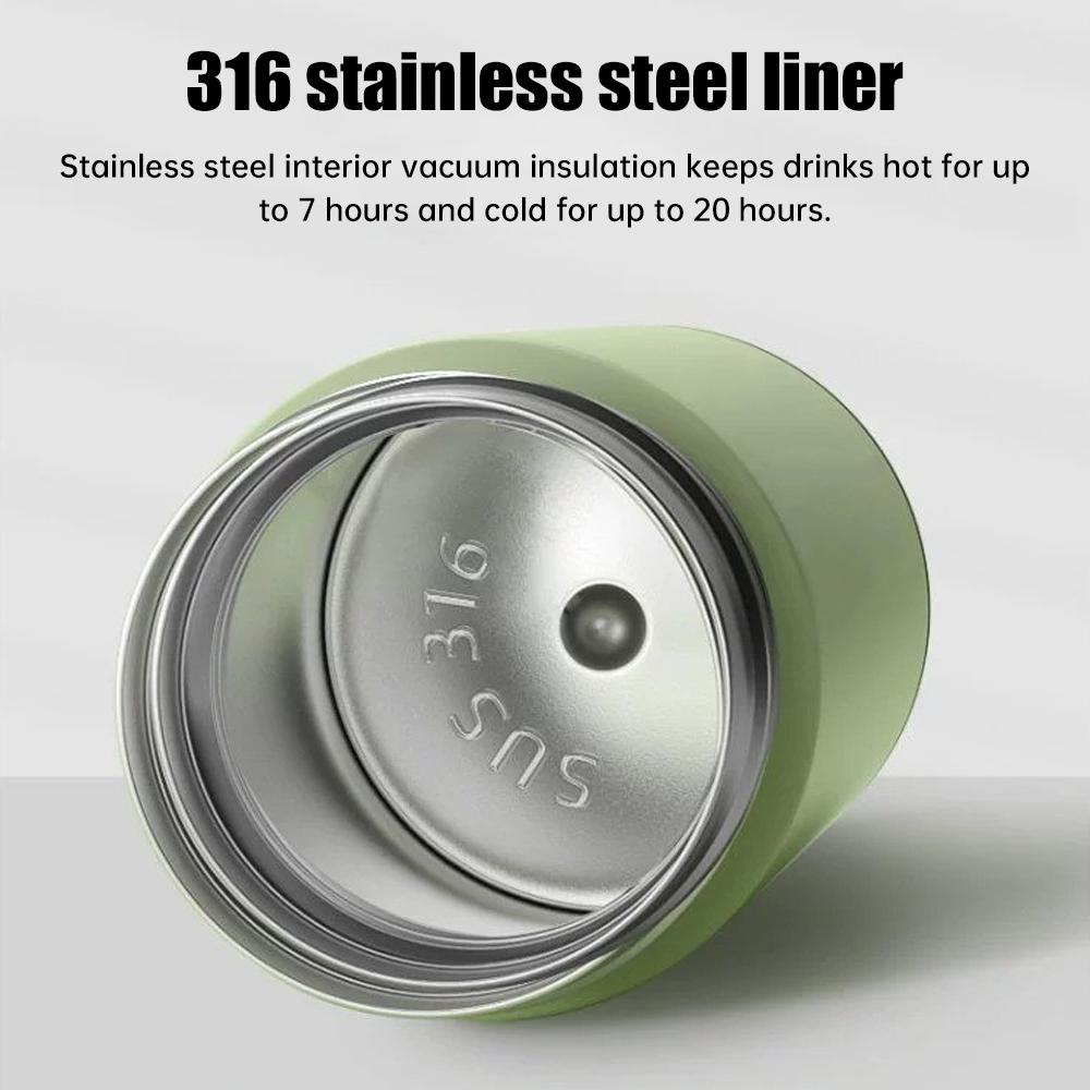 450ML Temperature Display Thermos Cup Stainless Steel Leakproof Thermos Bottle Outdoor Vacuum Insulated Cup for Birthday Gift