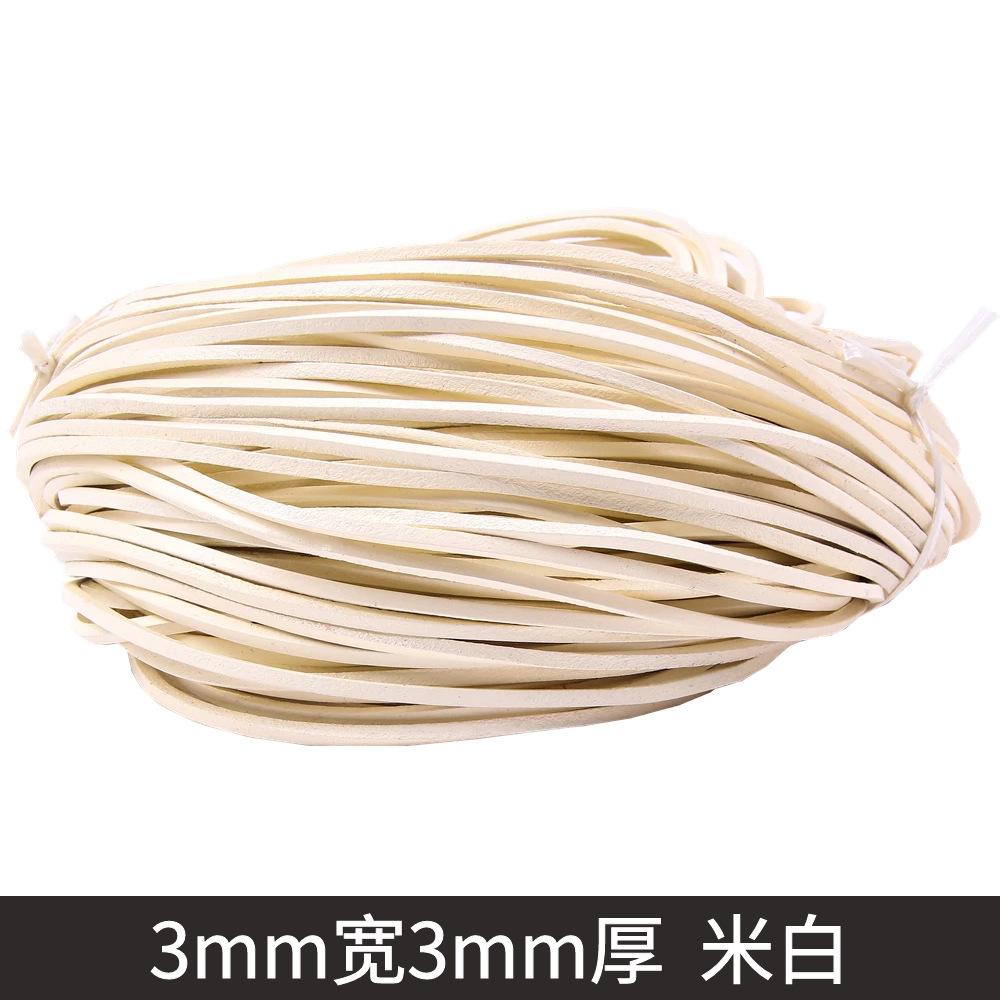 3Mm Cowhide Rope Square Cowhide Rope Diy Jewelry Accessories, Colored First-Layer Cowhide Rope, Cowhide Rope