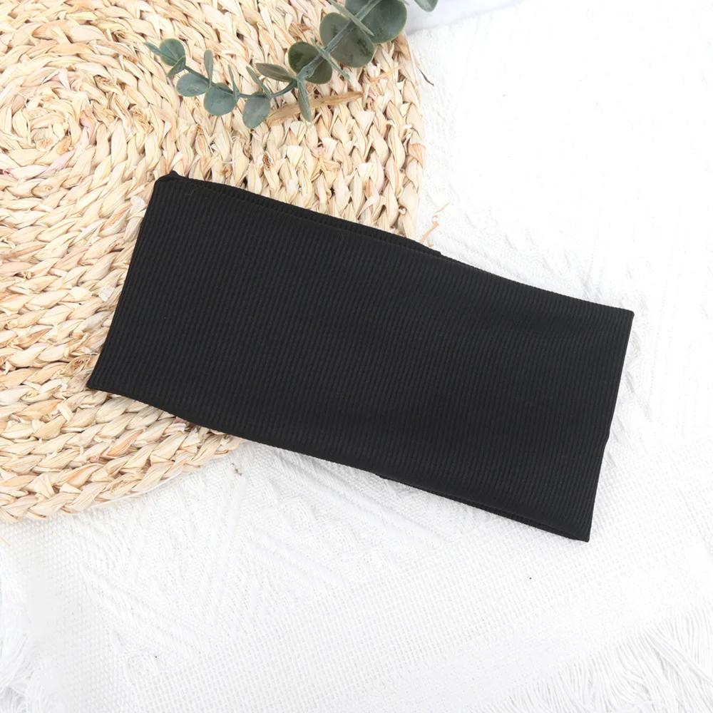 Wide Hair Bands Solid Color Elastic Headband Turban Makeup Hair Hoop Yoga Running Yoga Vintag Headwrap Hairstyles Accessories