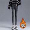 Womens High-Waisted Stretch Denim Pencil Pants 2026 Slim Fit Fleece-Lined Skinny Jeans