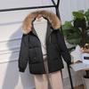 Women's Short Down Jacket with Large Fur Collar, 2024 Petite Slimming Style, Clearance Sale