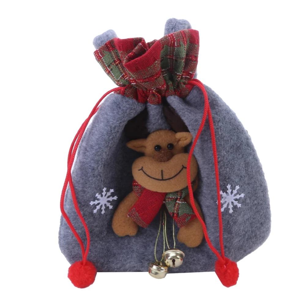 Cartoon Children Stocking Bag Cloth Fruit Packaging Box Christmas Handbag  Children Gifts