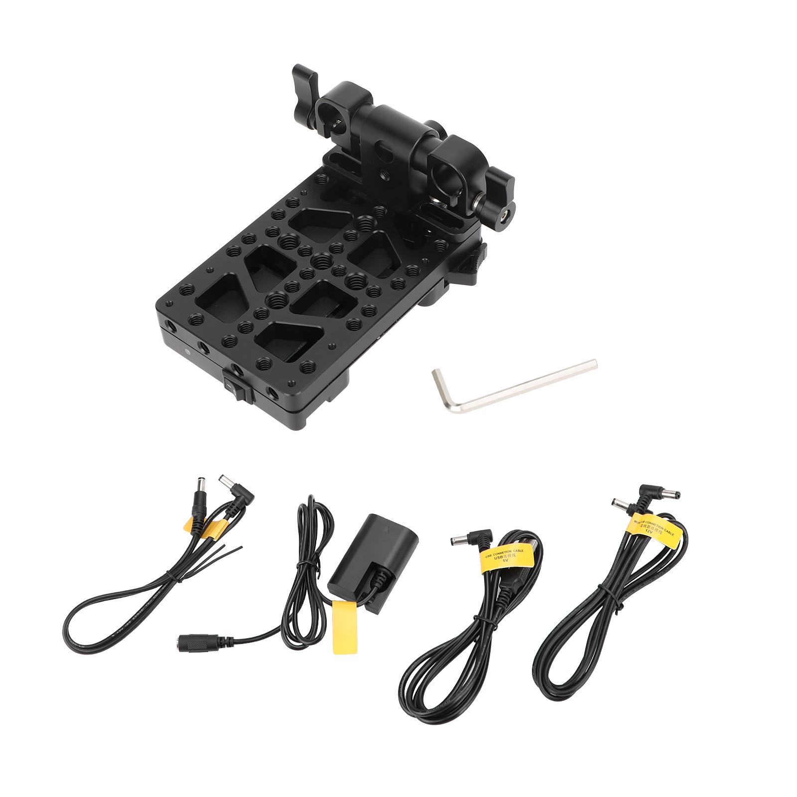 

HDRIG Type-A Battery Plate Adapter with 360° Rotatable 15mm Dual Rod Clamp 3832 чёрный