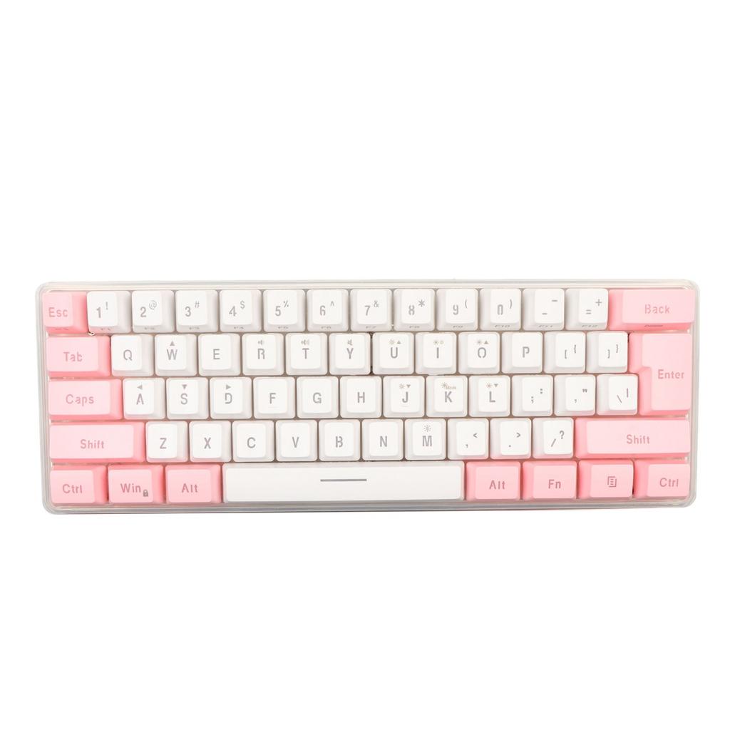 60percent  Wired Gaming Keyboard RGB Mini Keyboard Imitated Mechanical Technique Compact 61 Keys Keyboard