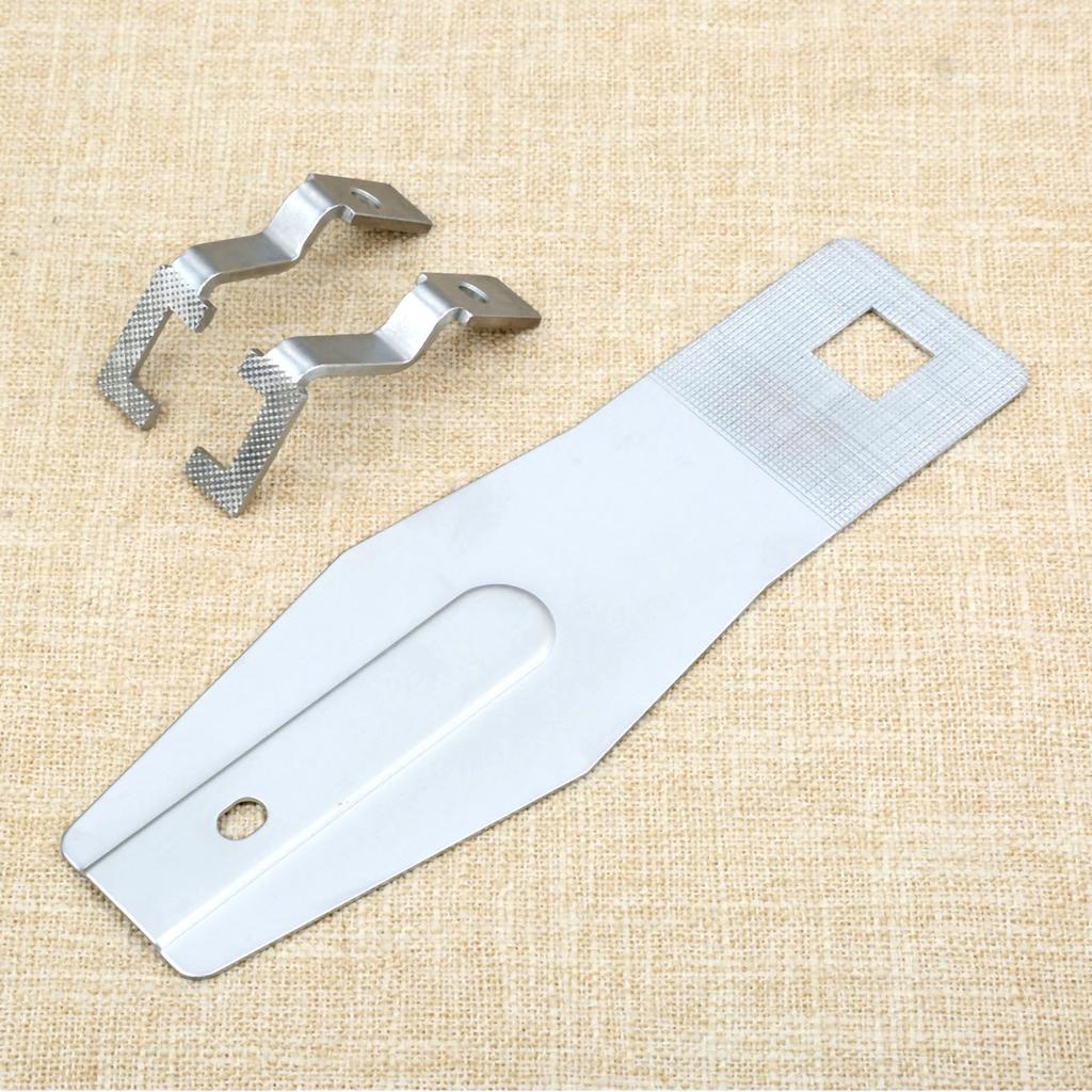 Metal Industrial Sewing Machine Work Clamp Foot(Presser Foot) and Feed Plate(Needle Plate) Set Fit For Juki 1900 Sewing Machine
