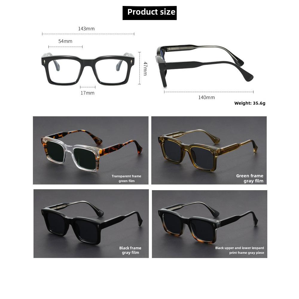 Sunglasses Man Polarized Sun Glasses Woman Luxury Brand Vintage Acetate Frame Green Driver'S Goggles