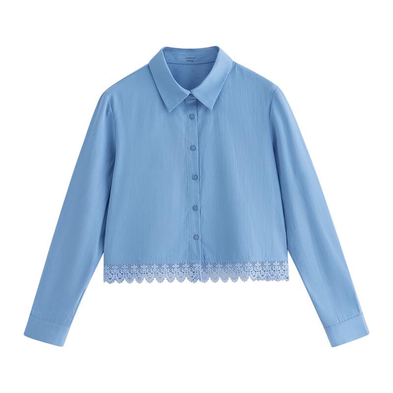 

INMAN Women s Pure Cotton Embroidered Long-Sleeve Commuter Shirt XL