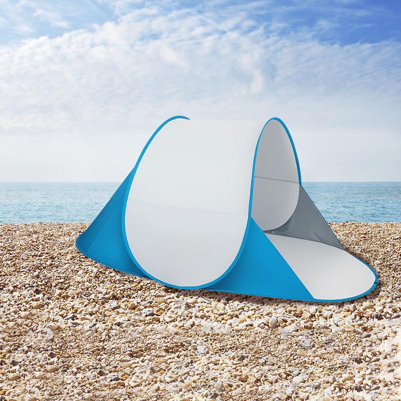 Strandzelt, Sonnenschutz und Regenschutz für den Außenbereich am Meer, automatisches, schnell aufklappendes, tragbares Angelzelt für Camping und Picknick
