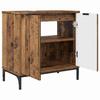 Bathroom Furniture Set with Door 2 pcs Reclaimed Wood Plywood and Metal