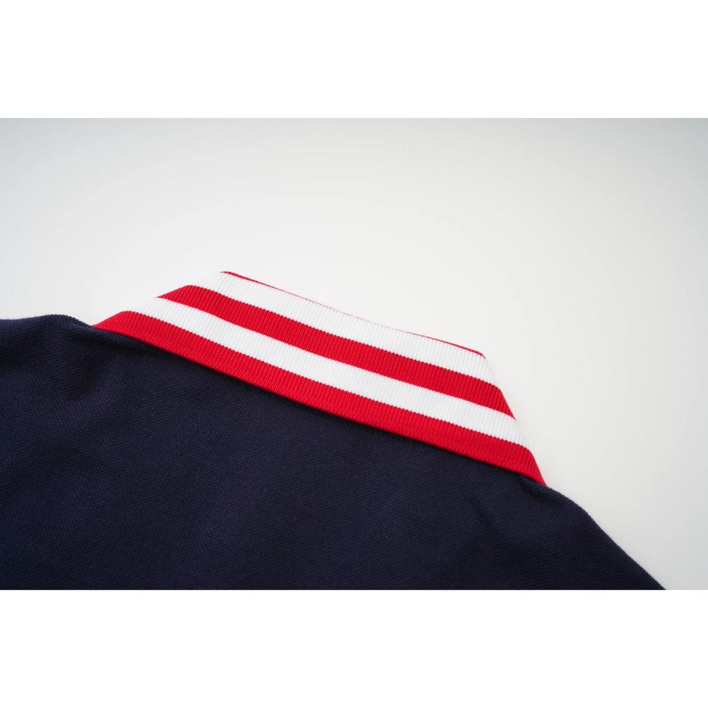 STORN Nuova Polo da Uomo Manica Lunga Blu Reale Sport Tempo Libero Moda Cotone Puro Vestibilità Slim Spaccato
