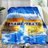 1PC Custom Name "Beer Splash Celebration" Outdooor Flannel Blankets Throw Blanket All-Season Throw Gift Bedspread for Couch, Bed, Camping Holiday Birt