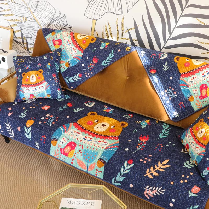 

Хлопковая ткань с изображением совы, нескользящая подушка для дивана, чехол для подушки на все сезоны 70*70cm