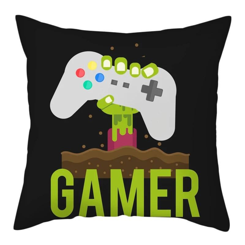 45x45cm Spillehåndtak Rom Player Dekorasjon Putetrekk Komfortabel sofa Stol Bil Putetrekk Hjemmeinnredning