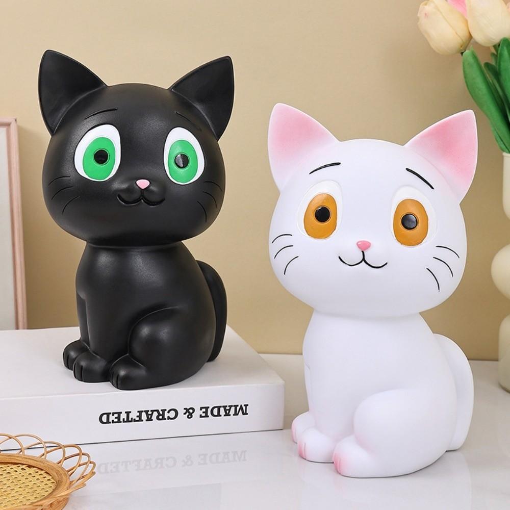 Anti Drop Cartoon Cat Money Boxes Savings Tank Cat Model Piggy Bank  Coins Cash