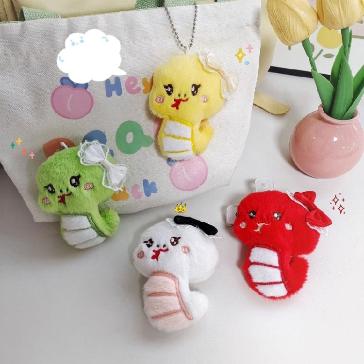Multipurpose Colorful Plush Snake Keychain Squeaky Toy Portable Accessory for Kids Teens and Adults Who Love Animals