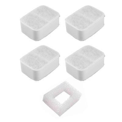 Ersättningsvattenfontänfilter 1 st Skumfilter 4 st Premium Bomull Aktiverat Kol Husdjur W