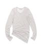 KIJIKO Ke311. Curved Sheer Tee Gray