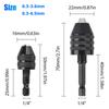 New 4Pcs 1/4"Hex Shank Keyless Drill Chuck Adapter Bit Quick Change Converter Driver