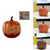 Halloween Led Light Starry Night Pumpkin Resin Decor With Creative Design For Party And Home Atmosphere