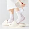 Female Spring and Summer Thin Pure Color All Build in The Tube Stack Socks