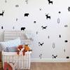 Nordic Style Forest Animals Woodland Sapling Wall Stickers Children's Room Decoration Stickers