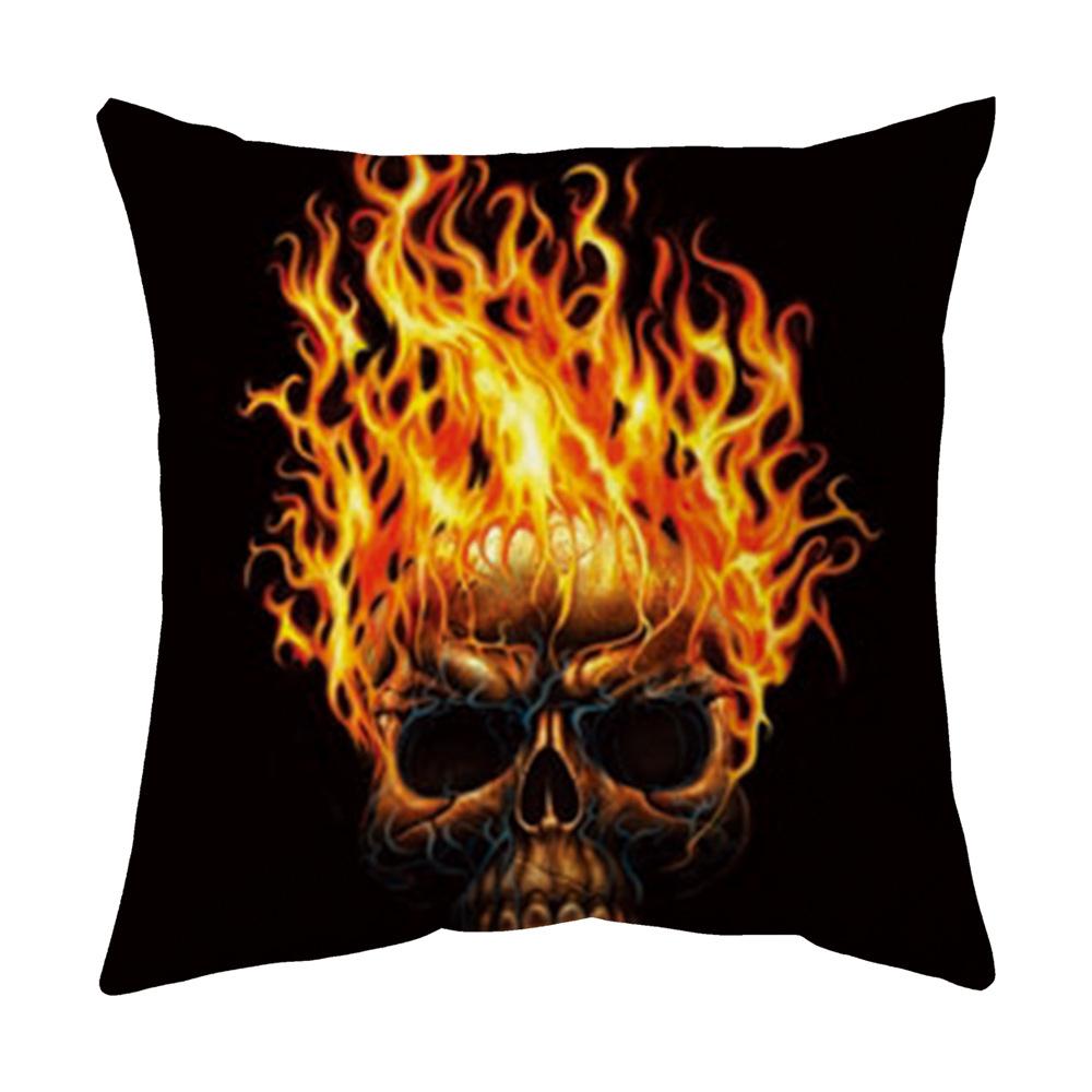 Halloween Cartoon Backrest Sofa Pillow Case Pillow Case Decoration Peach Skin Pillow Cushion Nordic Living Room