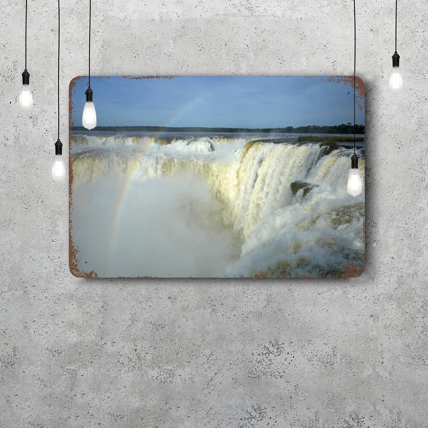 

iguazu falls Decor Vintage Metal Signs Tin Signs Captain Poster Decor for Bar Pub Club Man Cave Wall Decoration 20x30cm（7.8x11.8inch）