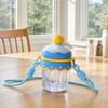 Transparent Suction Cup with Lid and Straw Water Bottle Cute Cake Smoothie Cup Clear Tumbler  Kids