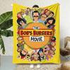 Cartoon Bobs Burgers Anime Throw 240g Flannel Blanket Lightweight Soft Skin-friendly Summer Thin Throw Blanket