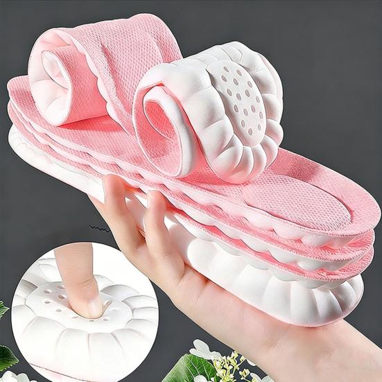1 Pair 4D Cloud Insoles Shock Absorption Memory Foam Sports Shoes Inserts Soft Breathable Men Women Arch Support Orthopedic Massage Foot Pads