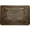 Metall Aluminium Schild Poster Haustor Badezimmer Wandplakette Dekoration Retro Shabby Schild Geprägter Stil Handwerk Blech Malerei