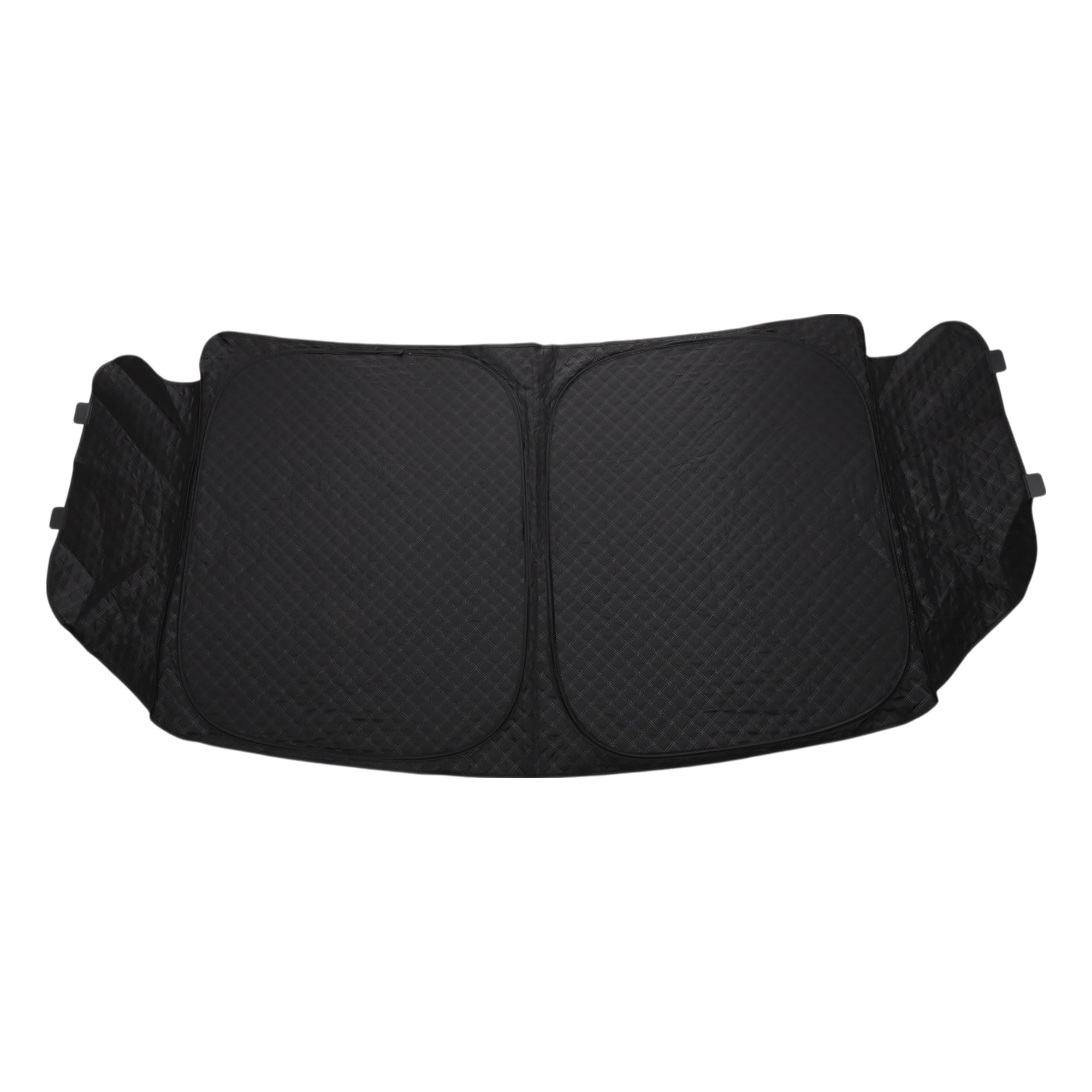 

X AUTOHAUX Smile Windshield Sunshade for Suzuki Spacia MK04/MK03 Series & Wagon R, Aluminum Film, Polyurethane, Foldable, Black [Parallel Import]