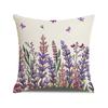 New Spring Purple Lavender Pillow Case Series Linen Print Living Room Sofa Decorative Cushion Pillow