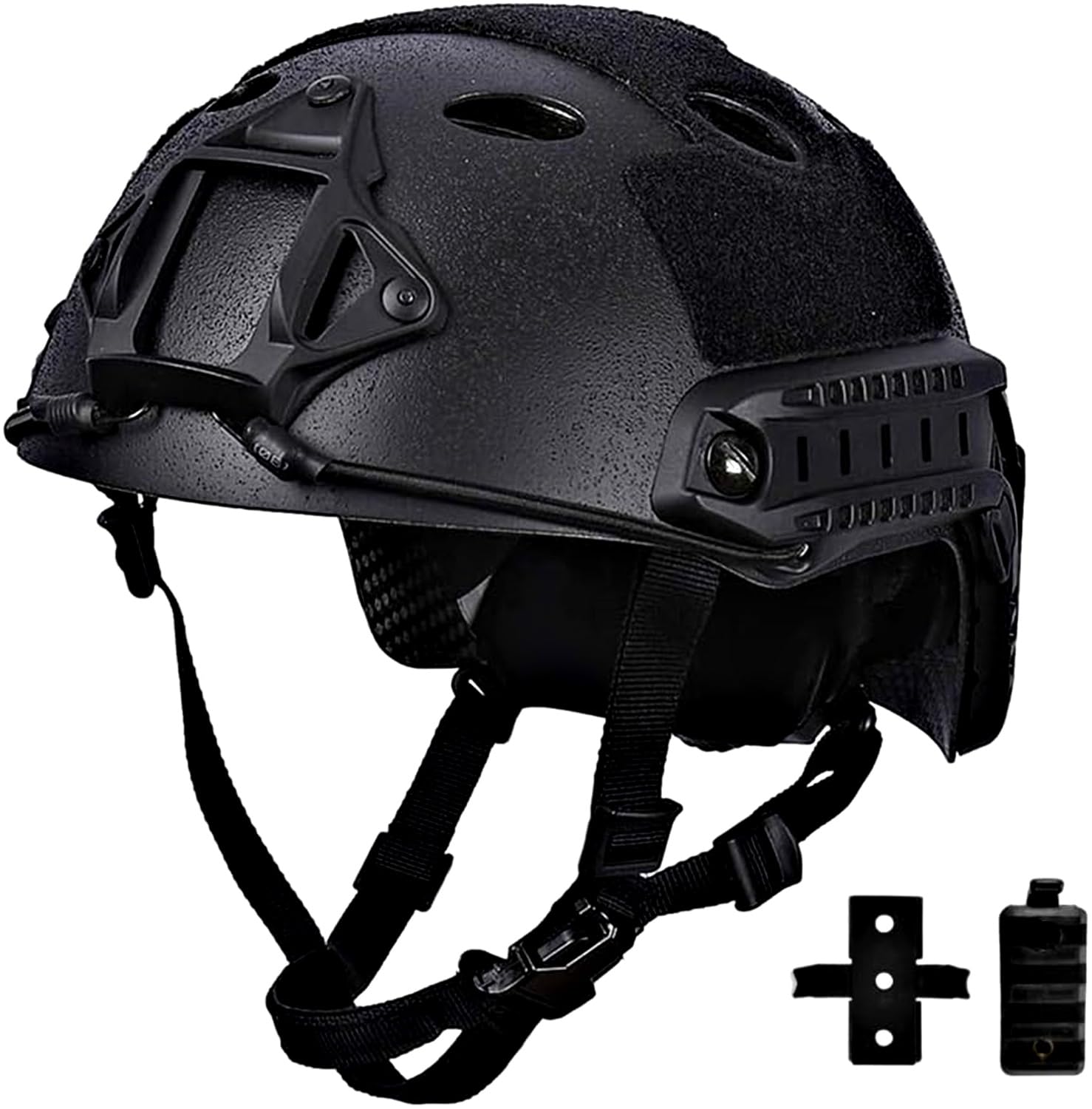 

FAST PJ Airsoft Tactical Adjustable Special Customizable Adjustable T.D.Well Helmet, Sizing, Ops-Core, Forces, SWAT, Lightweight, Breathable, (Black,