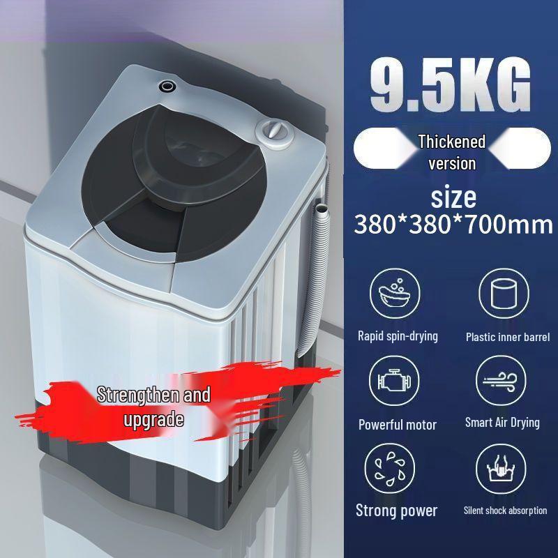 Compact Large-Capacity Spin Dryer for Quick Dehydration - Perfect for Rental Rooms