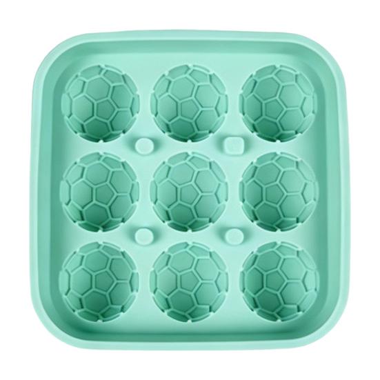 Soccer Ball Ice Cube Tray, World Mug Shape Silicone Mold for Freezer & Oven, Easy Release Non-Stick BPA-Free Chocolate Jelly Candy Mold