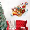 Christmas Reindeer Sleigh & Santa Claus Gift Wall Stickers for Home Decoration