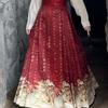 Chiński styl dynastii Ming Drukowany Hanfu spódnica koński pysk Hanfu damski strój do codziennych dojazdów
