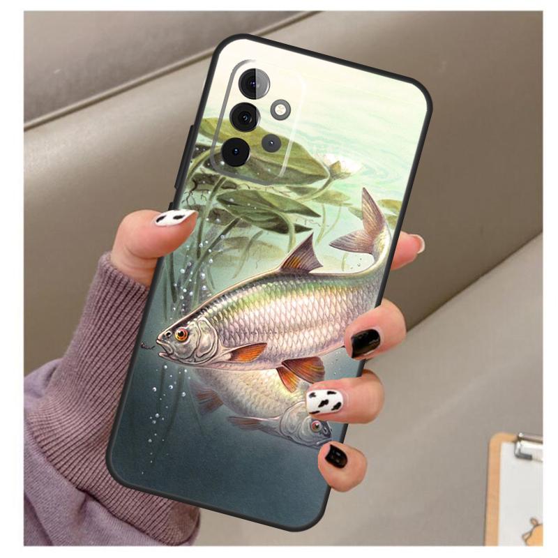 Fish Fishing Case For Samsung Galaxy A34 A54 A14 A06 A16 A26 A36 A56 A12 A32 A52 A13 A33 A53 A15 A35 A55