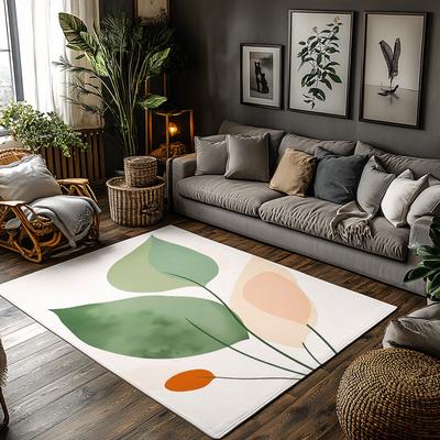Abstract Nature Carpet Indoor Outdoor Rug Modern Farmhouse Decor Area Rug Living Room Floor Mat Botanical Home Accent