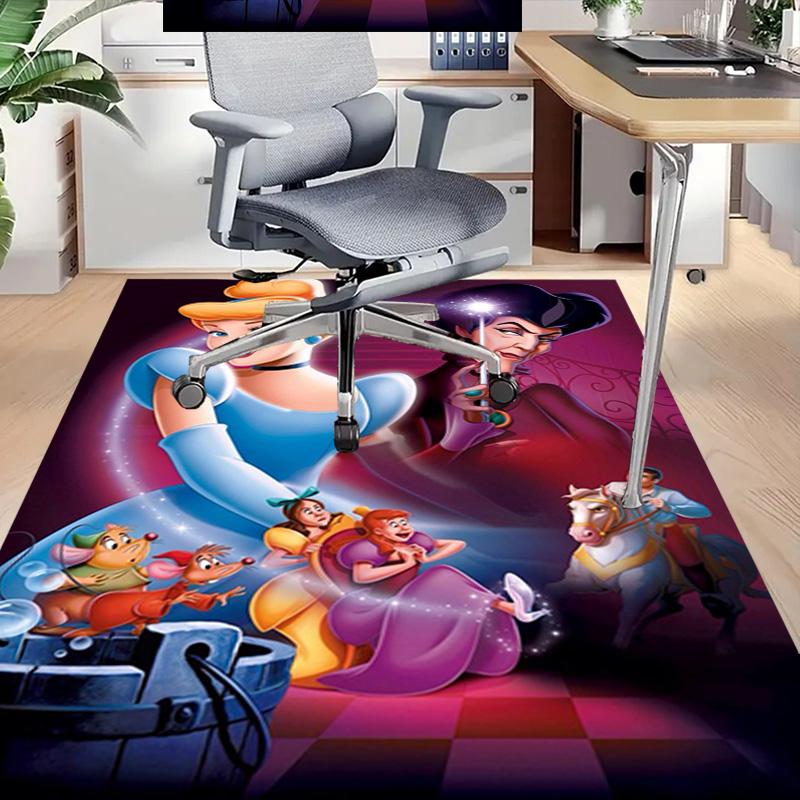 Cinderella Magic Tale Art Carpet for Playroom Bedroom Living Room Sofa Home Decor,kids Game Area Rug Non-slip Floor Mat