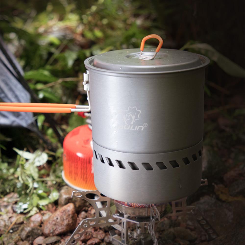 1,5/2,1L Υπαίθριο Κάμπινγκ Ταξιδεύοντας Πεζοπορία Heat Collection Κατσαρόλα Μαγειρικά σκεύη