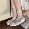 Female Summer Ultra Thin Hollow Mesh Solid Color All Go Boneless In The Tube Stack Socks