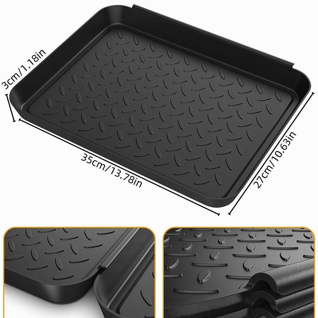 2x Boot Trays Potted Tray Nonslip Multi Purpose Trays Indoor Boot Mats for Mud Shoe Trays for Garage Sown Tools Closet Pet Bowls