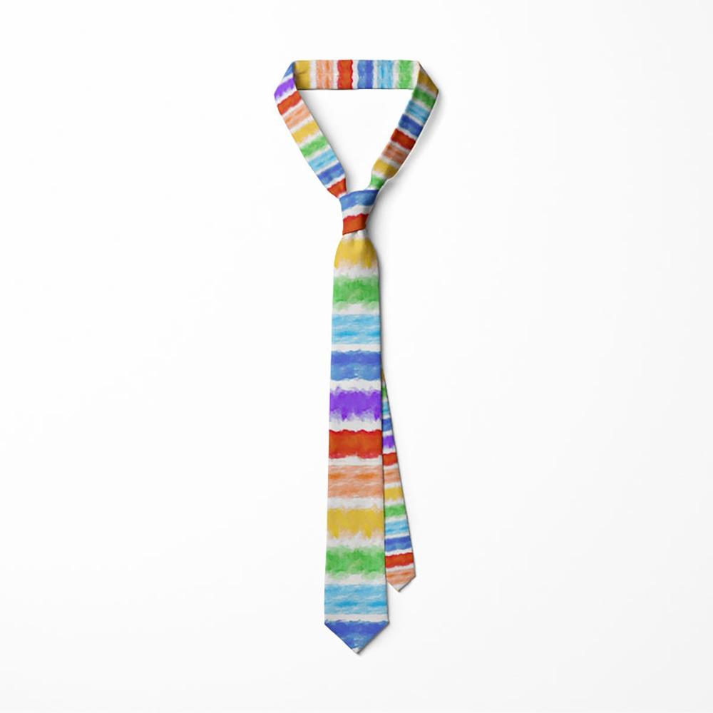 

Creative 8cm Rainbow Tie Adjustable Narrow Colorful Tie Soft Hand Tied Men Necktie Unisex