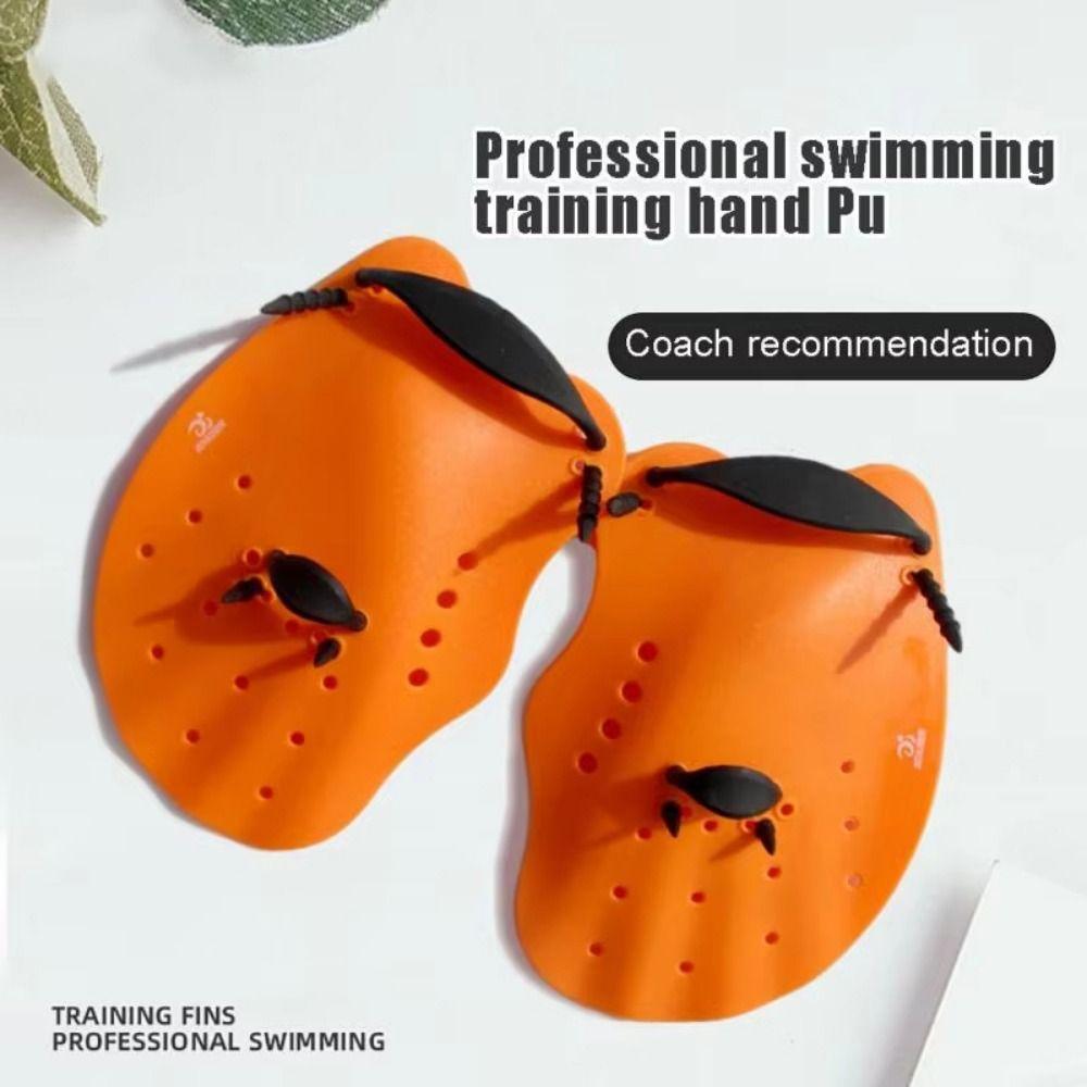 Flexible Swimming Training Paddles Adjustable Finger Webbed Paddle  Swimming Training
