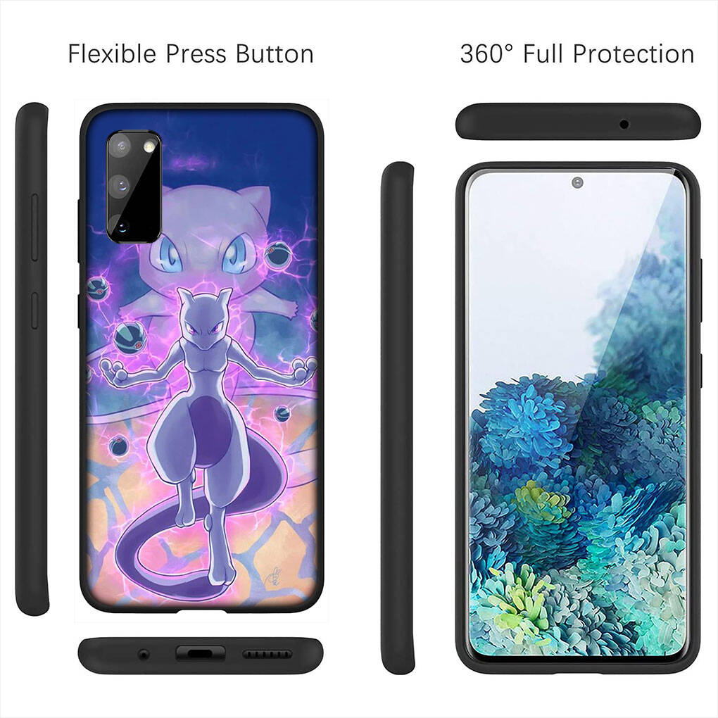 Cover for iPhone 17 16 15 Xiaomi Poco Redmi Note 14 13 12 11 Pro Max 16ESamsung Galaxy S25 S24 S23 OPPO Huawei Mew Pokemon Pikachu Mewtwo Phone Case